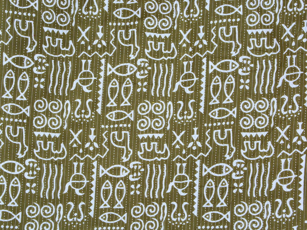 Khadi Traditional Pure Cotton Kantha Fabric