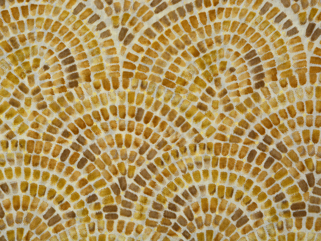 Mustard Yellow Abstract Pure Mul Mul Cotton Fabrics