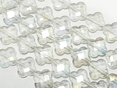 White Transparent 4 Star Shaped Crystal beads