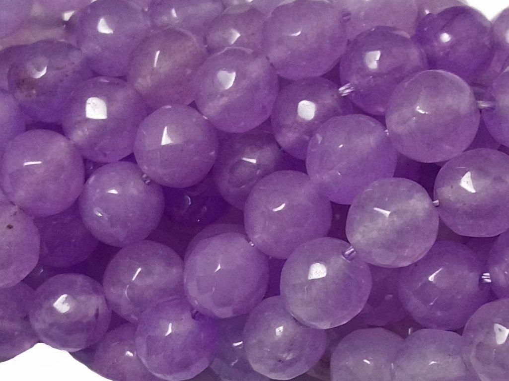 Purple 8 mm Rondelle Jade Quartz Stones