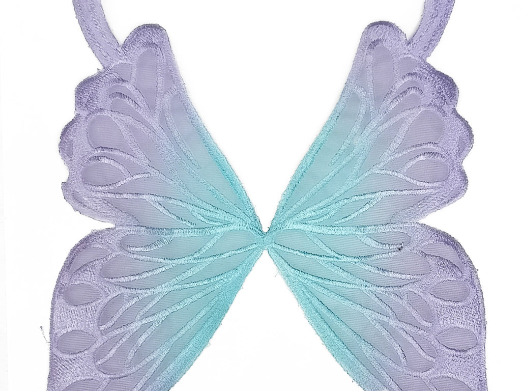 Lavender & Blue Dual Shade Butterfly Threaded Motifis