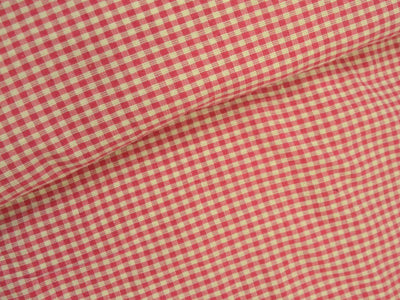 Pink Checks Yarns Dyed Pure Cotton Fabric