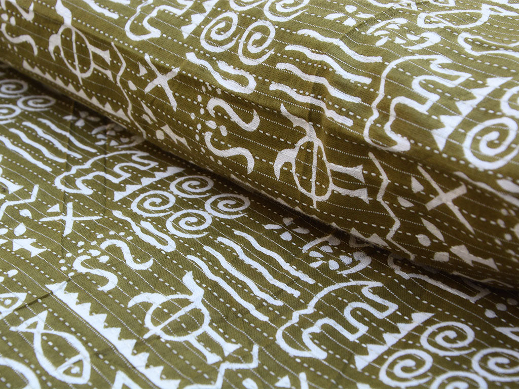 Khadi Traditional Pure Cotton Kantha Fabric
