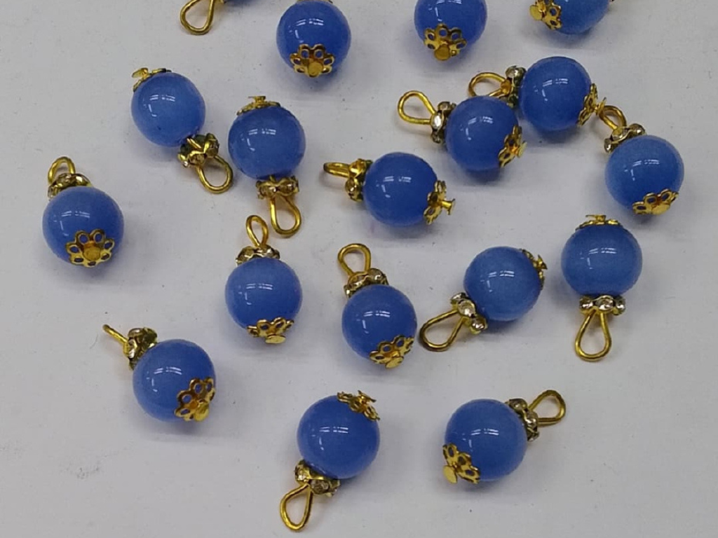 Blue Plastic Loreal Beads