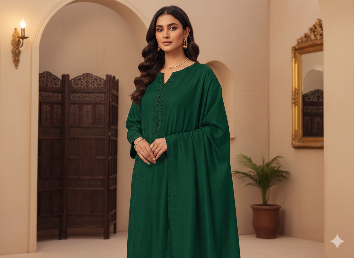 Dark Green Plain Malai Satin Fabric  (Wholesale)