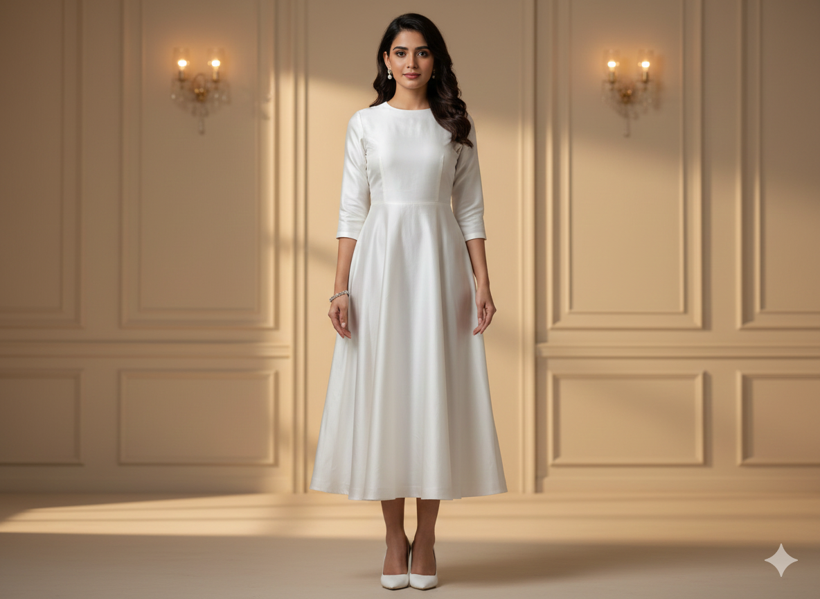 शुद्ध सफ़ेद रंगने योग्य 100% शुद्ध चंदेरी कपड़ा