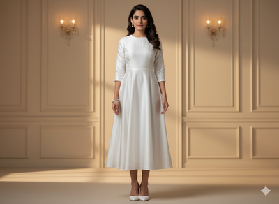 शुद्ध सफ़ेद रंगने योग्य 100% शुद्ध चंदेरी कपड़ा