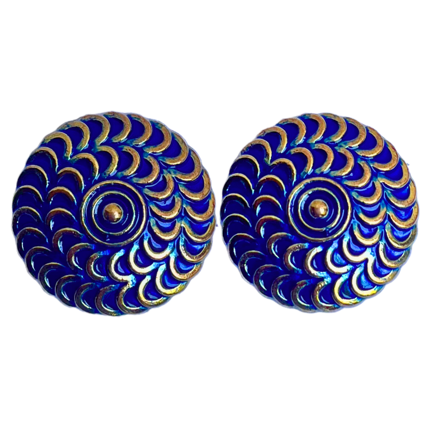 Blue & Golden Designer Metal Buttons