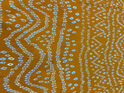 Classical Orange Bandhani Print Pure Cotton Fabric