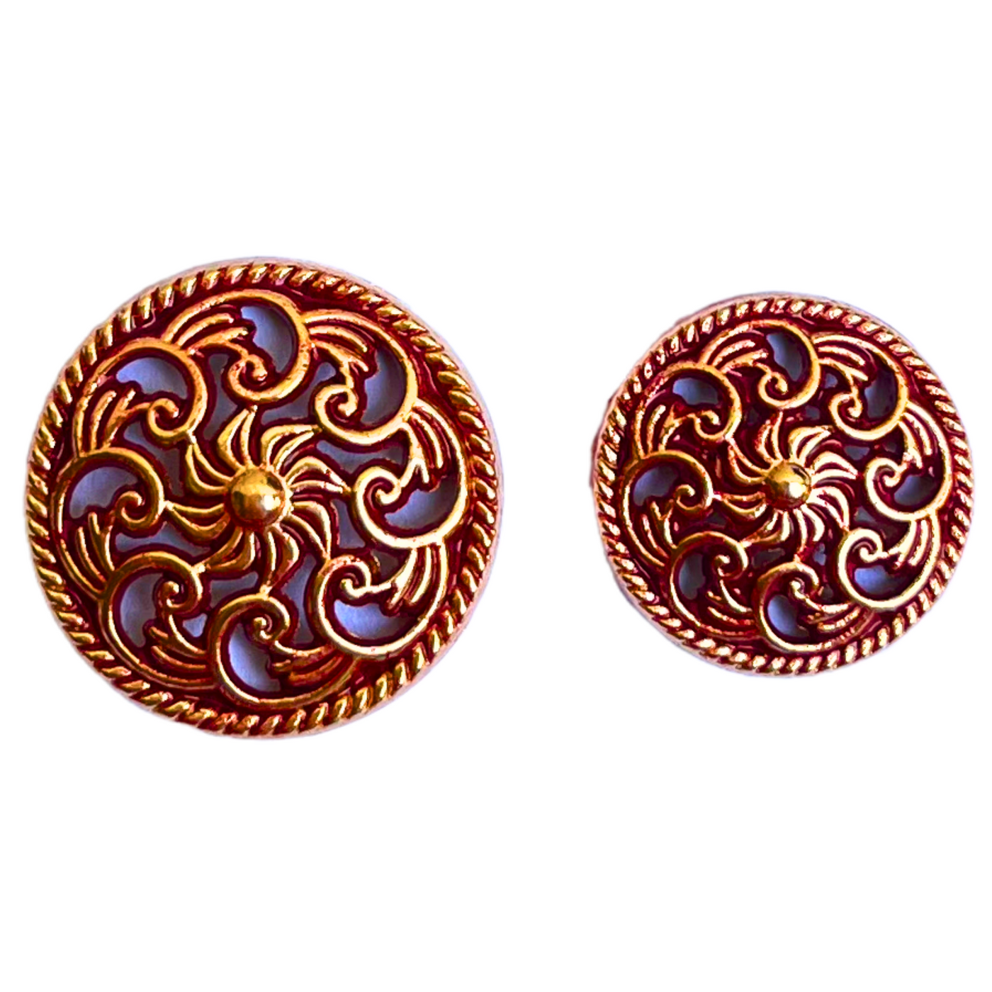 Multicolor Elegant Traditional Designer Round 1 Hole Metal Buttons