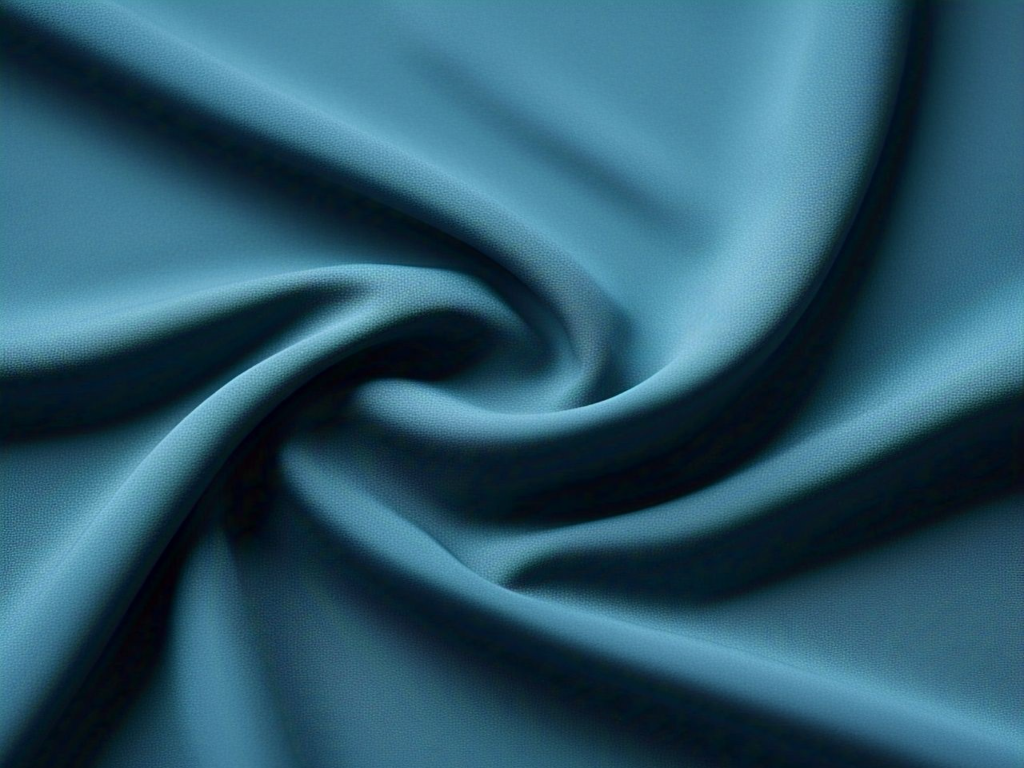 Tokiyo Teal Blue Plain Crepe Fabric