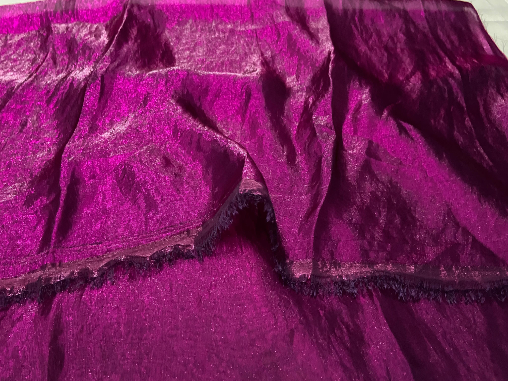 Luxuries Dark Raspberry Heavy Fendi Silk