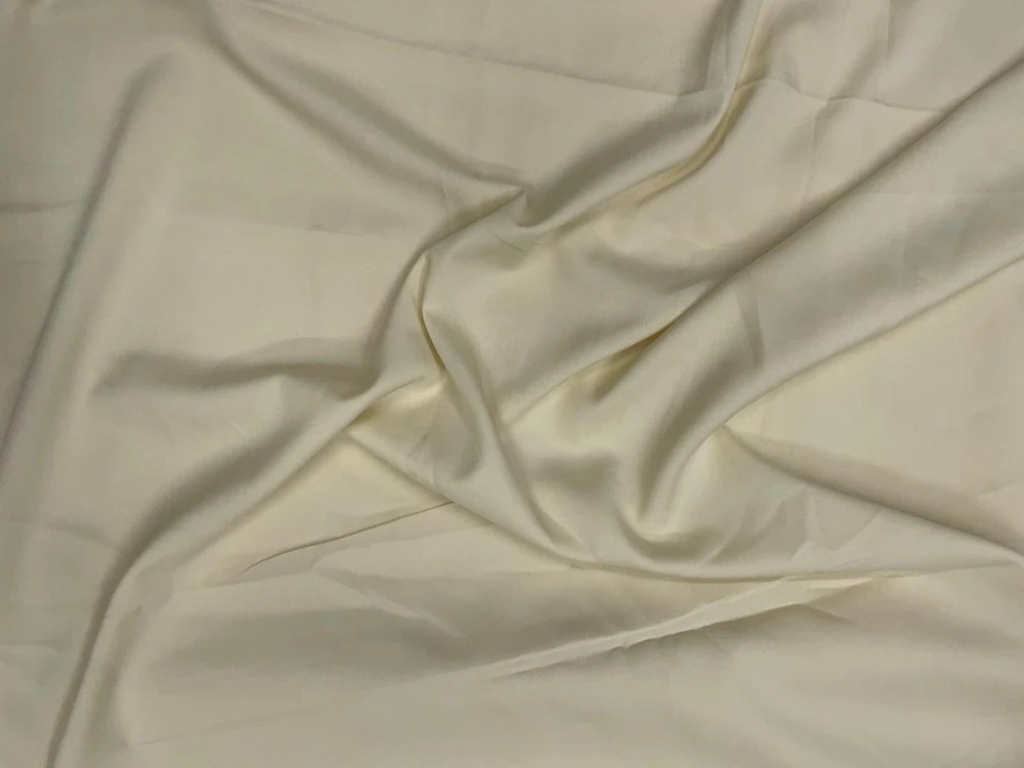 Tokiyo Ivory Plain Crepe Fabrics