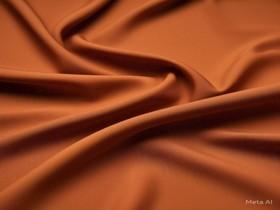 Tokiyo Burnt Orange Plain Crepe Fabric