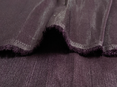 Dark Plum Mulberry Heavy Raw Silk