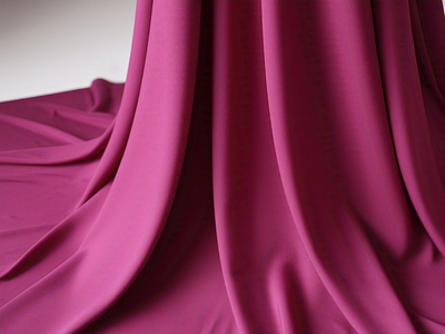 Tokiyo Magenta Plain Crepe Fabric