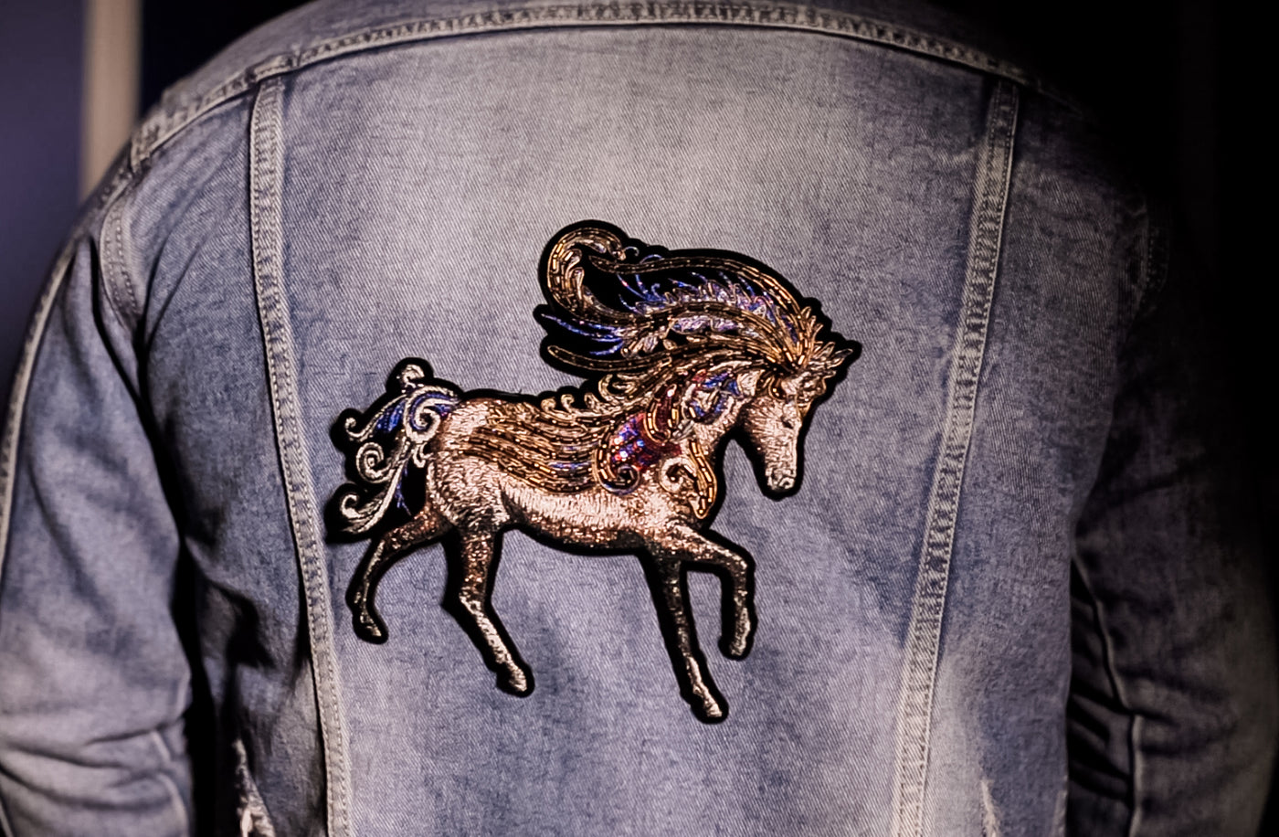 Multicolor Horse Embroidery Patch