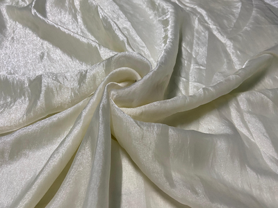 Luxuries Crystal Cream Heavy Fendi Silk