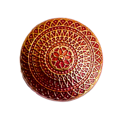 Red & Golden Designer Metal Button