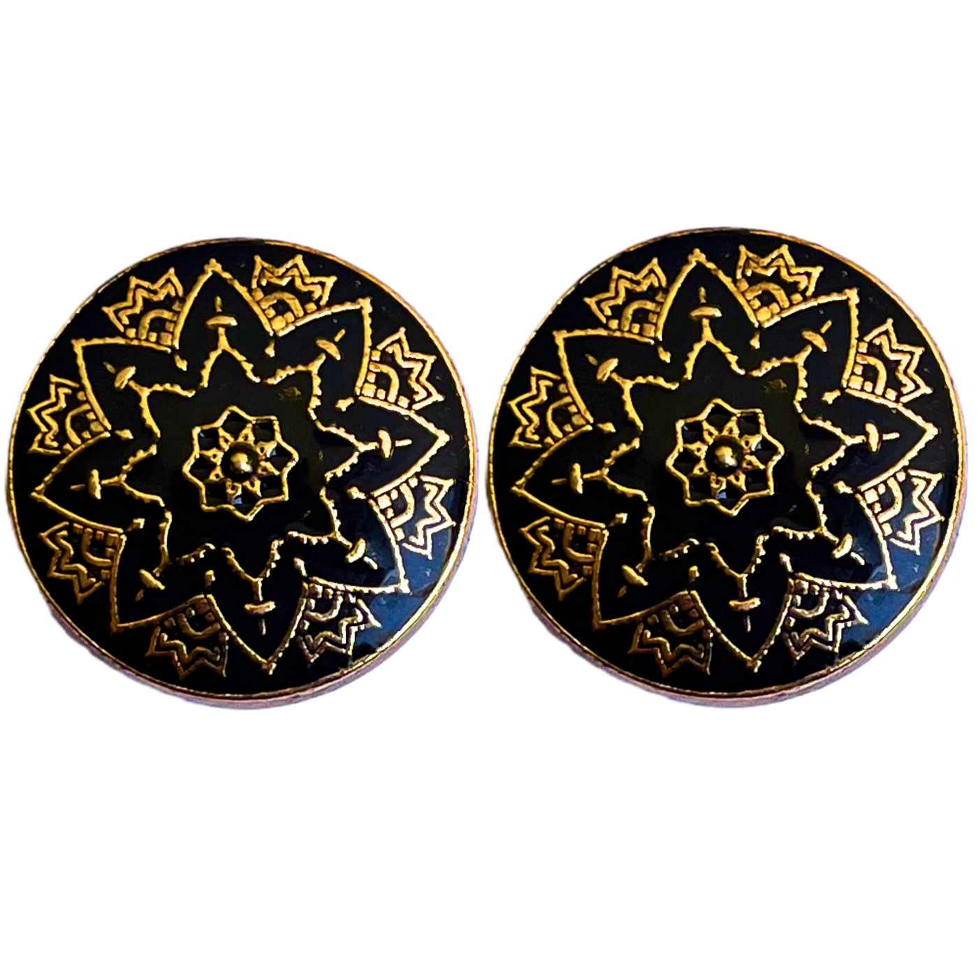 Black and Golden Designer Metal Buttons