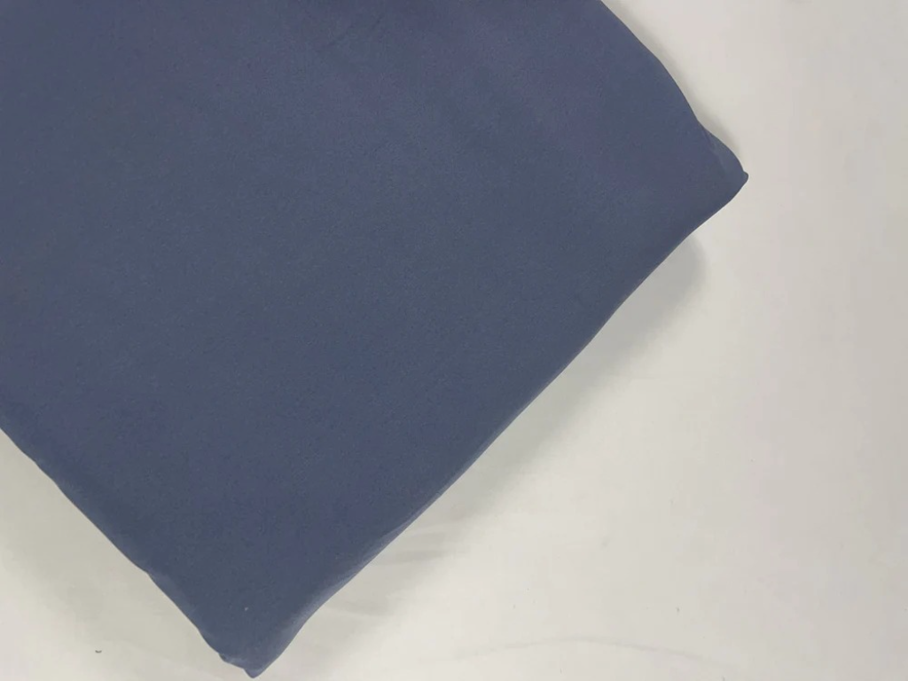 Tokiyo Smokey Grey Plain Crepe Fabric