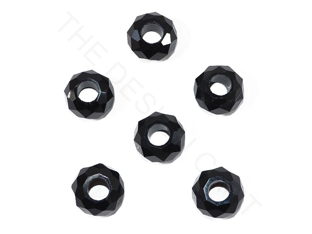 Black Faceted Crystal Beads | The Design Cart (3840766410786)