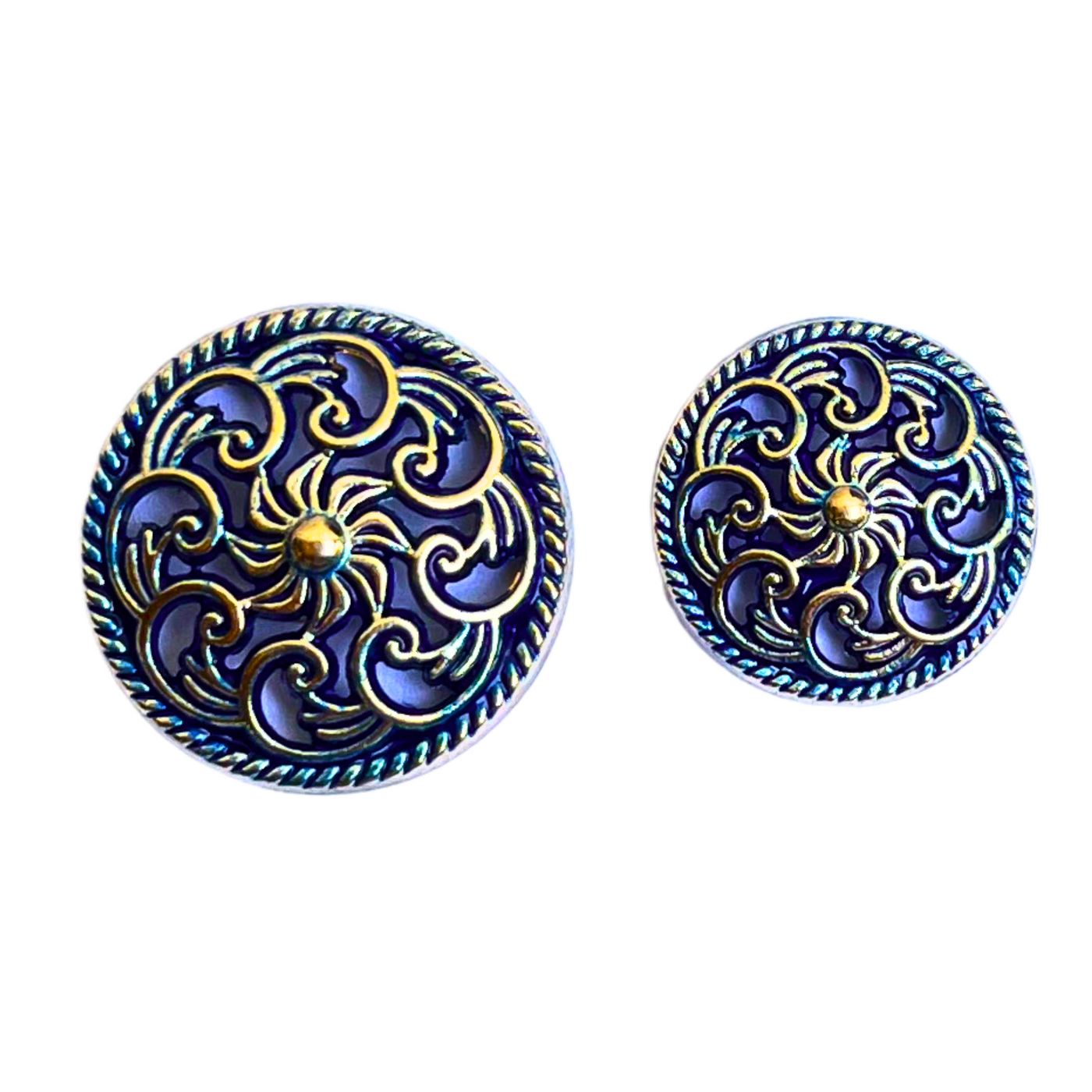 Multicolor Elegant Traditional Designer Round 1 Hole Metal Buttons