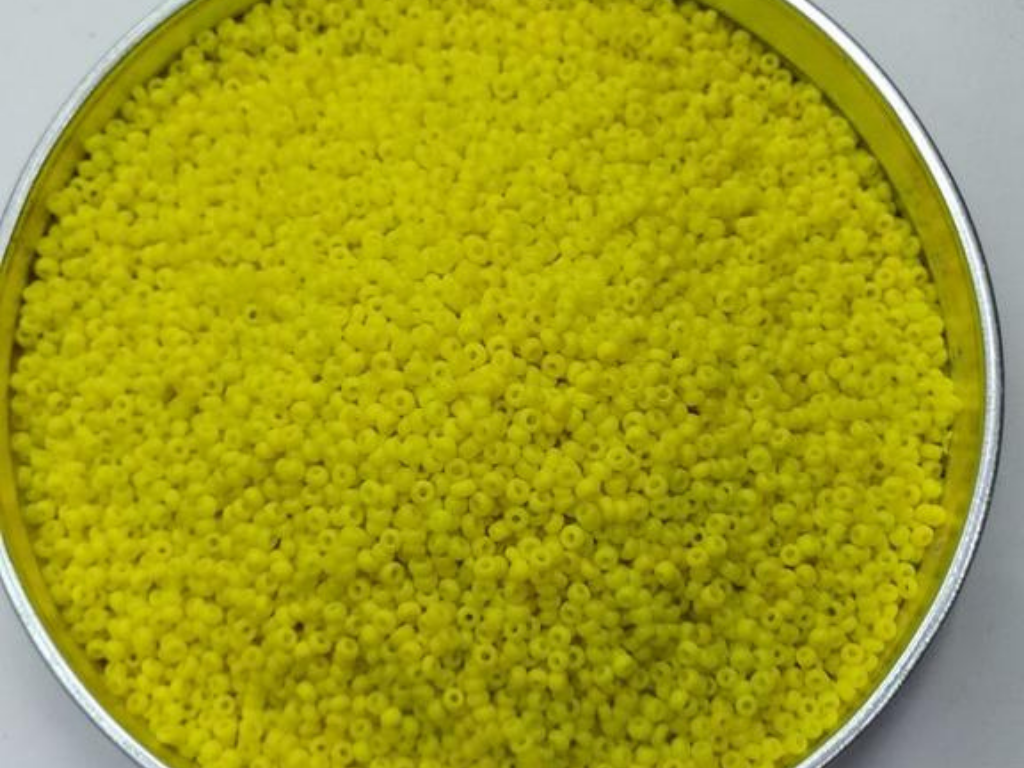 Bright Yellow Round Rocaille Glass Seed Beads- 2 mm