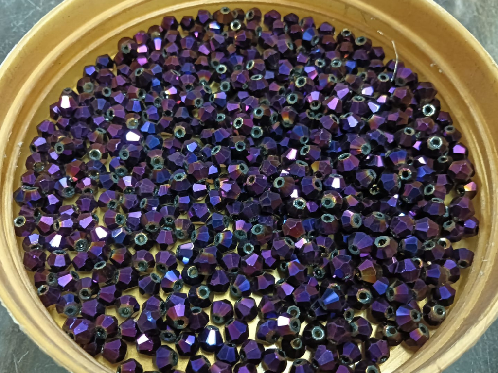 Purple Rainbow Bicone Crystal Glass Beads