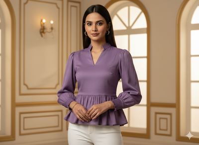 Pastel Dark Lavender Color Plain Malai Satin Fabric