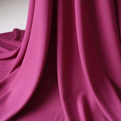 Tokiyo Magenta Plain Crepe Fabric
