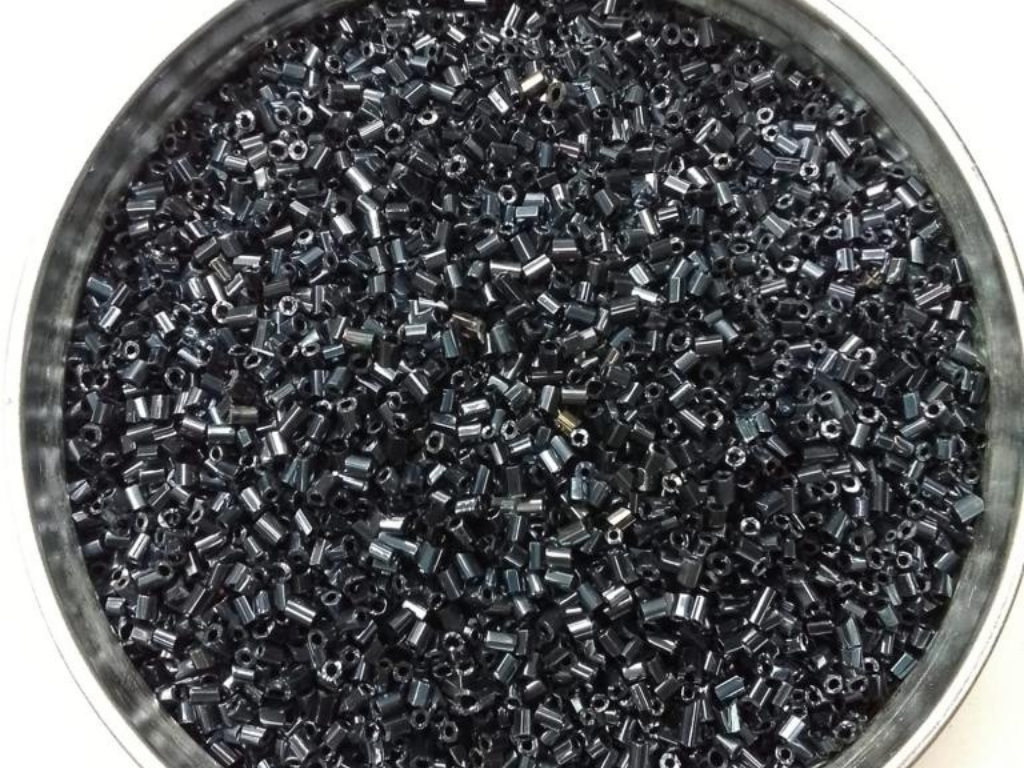 Dark Grey Lustre 2 Cut Glass Seed Beads- 2 mm (Wholesale)