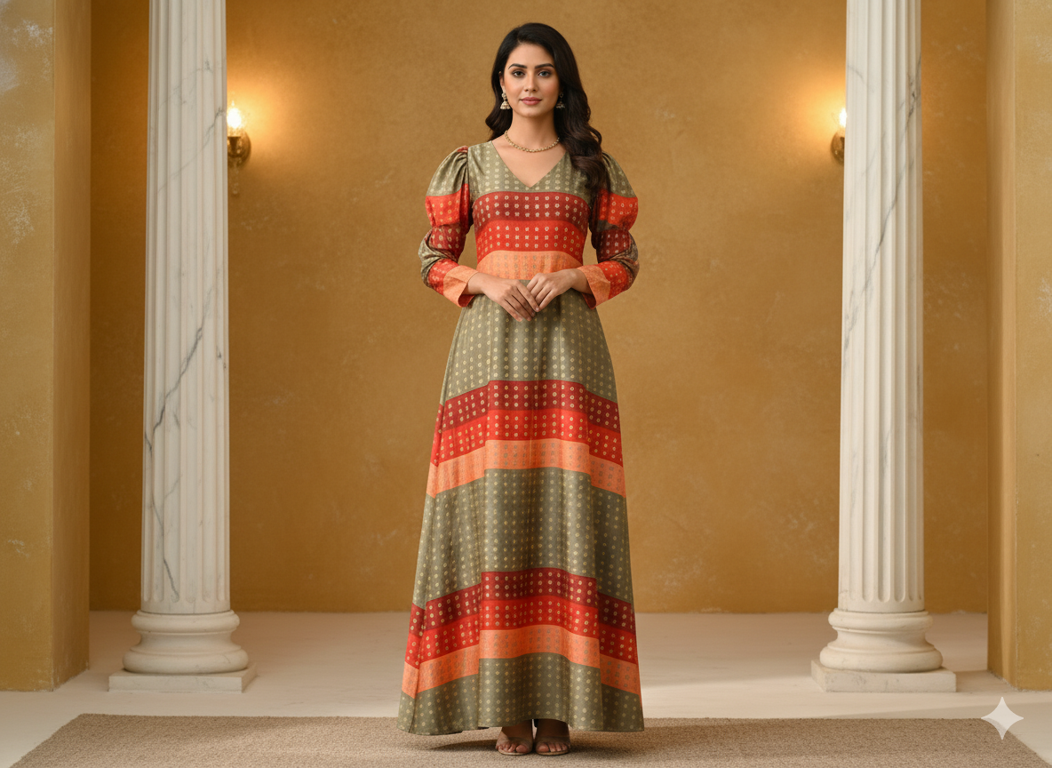 Multicolor Diamond Printed Semi Pashimna Woolen Fabric