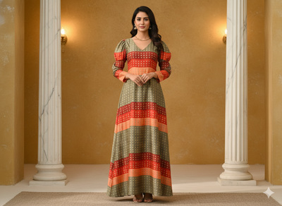 Multicolor Diamond Printed Semi Pashimna Woolen Fabric