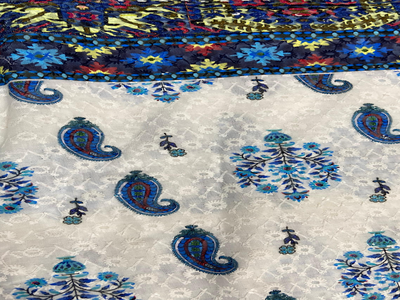 Dream Weave Cotton Motifs Shiffly Daman Fabric