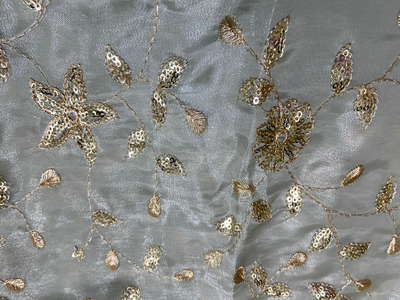 Muted Green Jimmy Chu Mulberry Silk Fabric