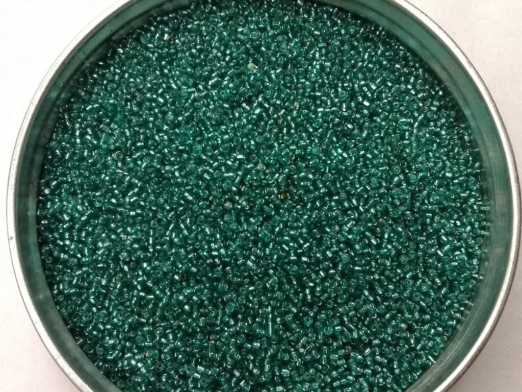Dark Green 2 Cut Glass Seed Beads- 1.5 mm