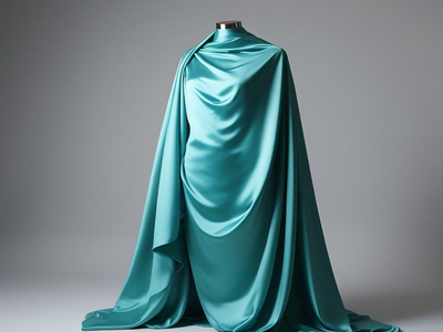 Blooming Turquoise Plain Satin Fabric