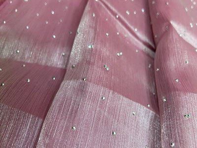 Shimmery Pink Burberry Silk Fabric