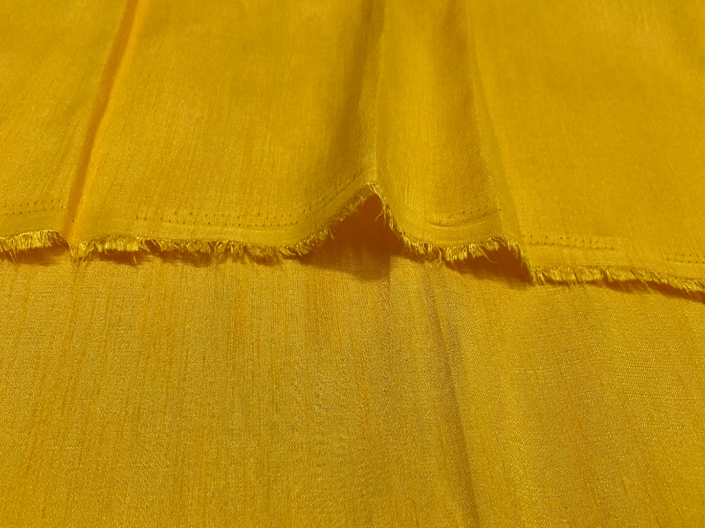 Saffron Sun Mulberry Heavy Raw Silk