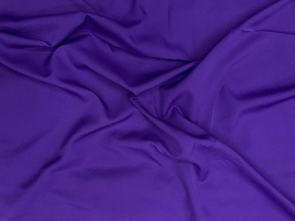Tokiyo Royal Purple Plain Crepe Fabric