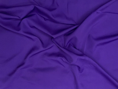 Tokiyo Royal Purple Plain Crepe Fabric