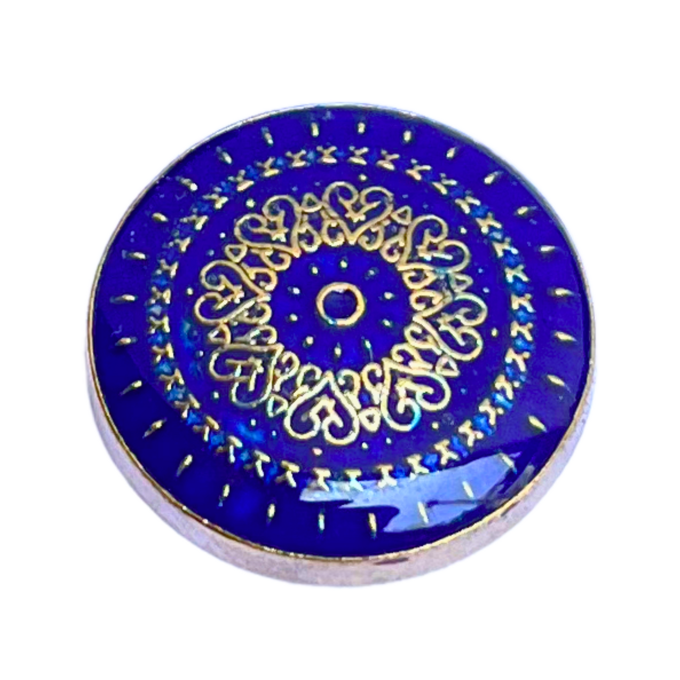 Blue and Golden Designer Metal Buttons