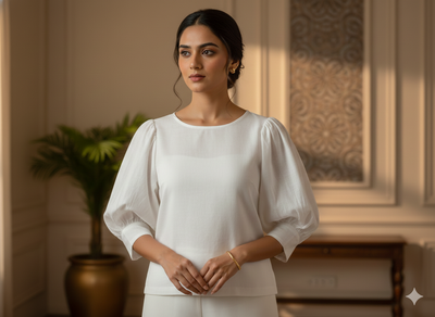 शुद्ध सफ़ेद रंगने योग्य 100% शुद्ध चंदेरी कपड़ा