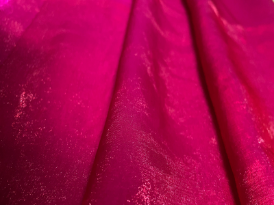 Luxuries Iridescent Fuchsia Heavy Fendi Silk