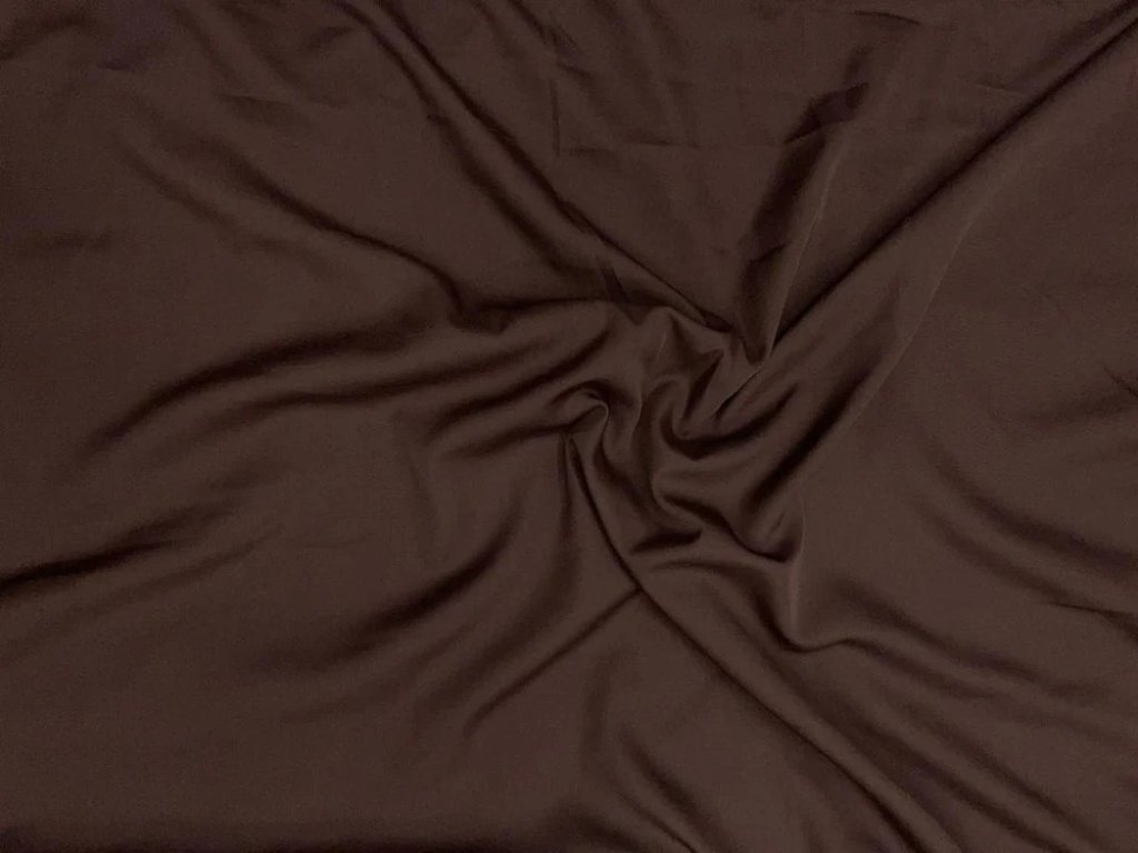 Brown Tokiyo Plain Crepe Fabric