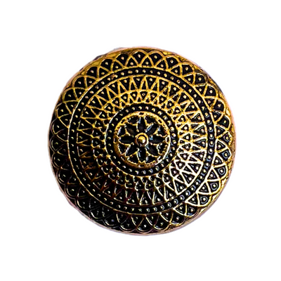 Black & Golden Color Elegant Traditional Designer Round 1 Hole Metal Buttons