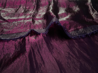 Luxuries Iridescent Purple Heavy Fendi Silk