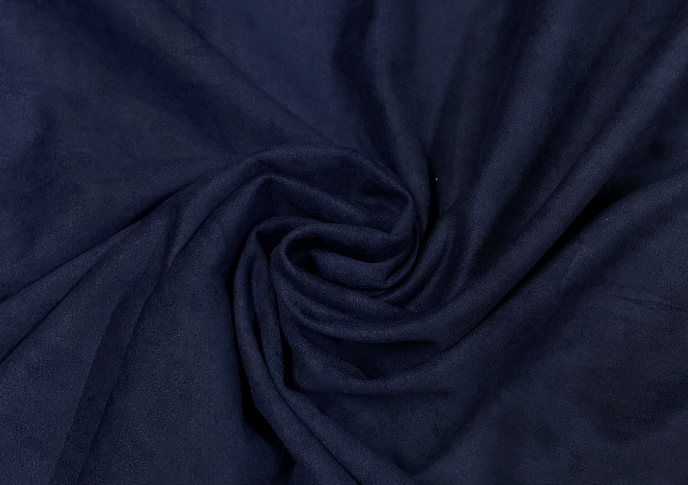 Precut 1.5 Metres Navy Blue Plain Suede Fabric