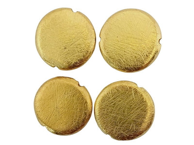 Golden Circular Zari Acrylic Beads